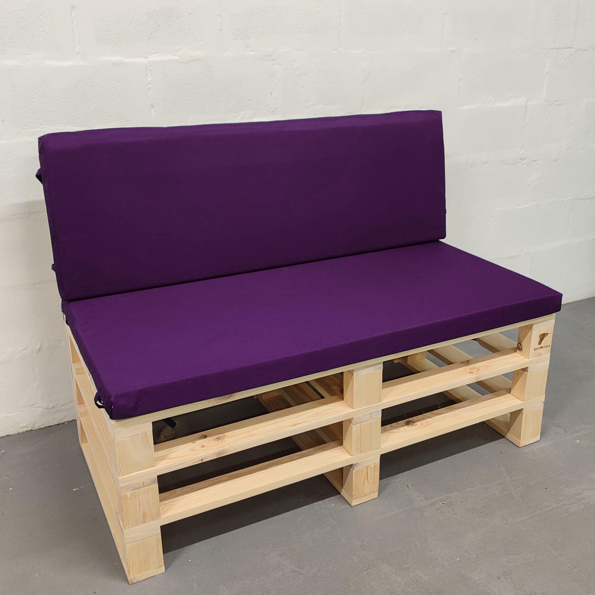 Комплект водоотталкивающих подушек для паллет-дивана eGarden оксфорд 120x60x5/120x40x5 см Фиолетовый (5703) - фото 2 Комплект водоотталкивающих подушек для паллет-дивана eGarden оксфорд 120x60x5/120x40x5 см Фиолетовый (5703) - фото 2