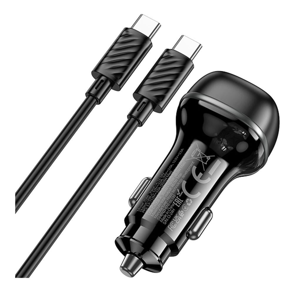 Зарядний пристрій автомобільний Hoco Z58A 1USB/1USB-C QC/PD48W+Type-C to Type-C (28211621) - фото 7 Зарядний пристрій автомобільний Hoco Z58A 1USB/1USB-C QC/PD48W+Type-C to Type-C (28211621) - фото 7