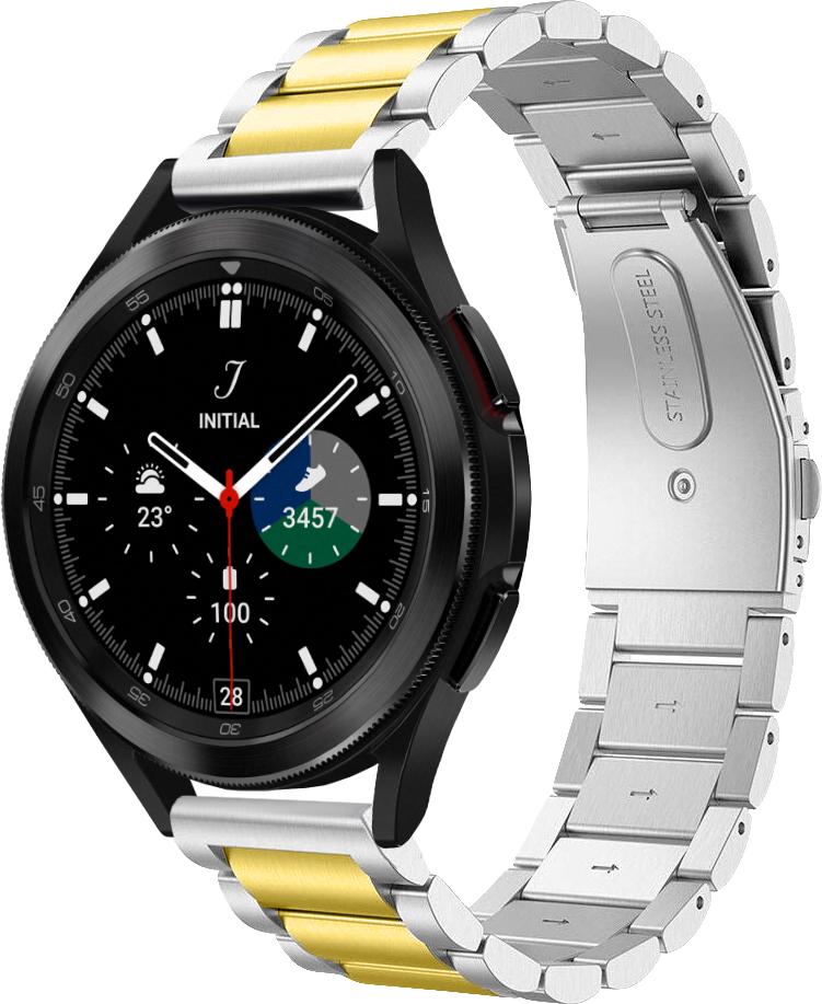 Металлический Ремешок Shain Line для Galaxy Watch 4 Classic 46 мм Silver Gold (28112-67)