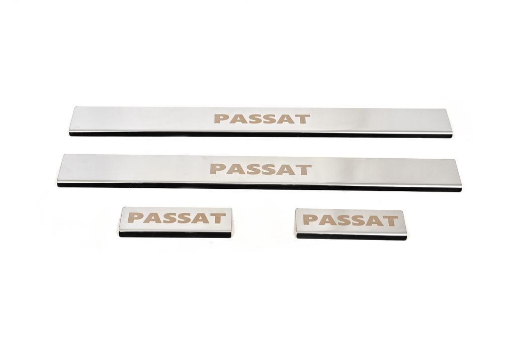 Накладки на пороги Carmos для Volkswagen Passat B5 1997-2005 гг. нержавеющая сталь Хром