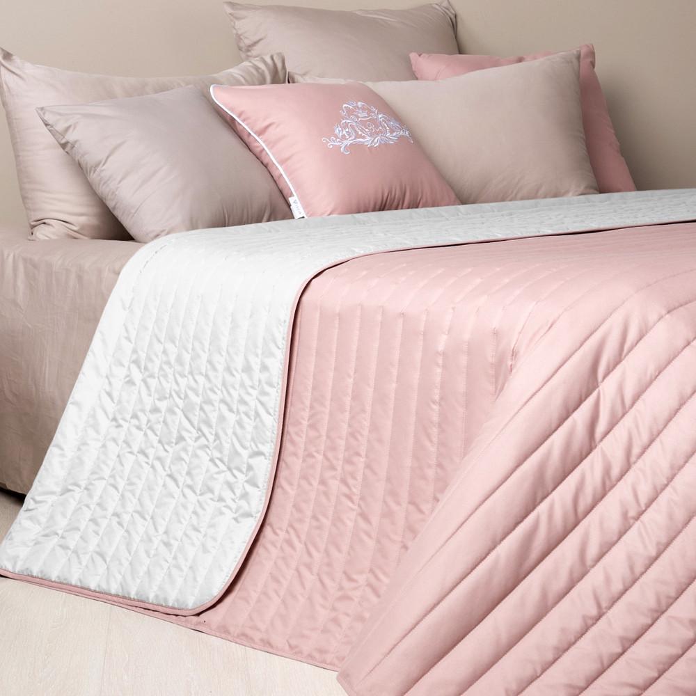 Покрывало IDEIA Стиль Люкс 220х240 см Пудровый/Белый