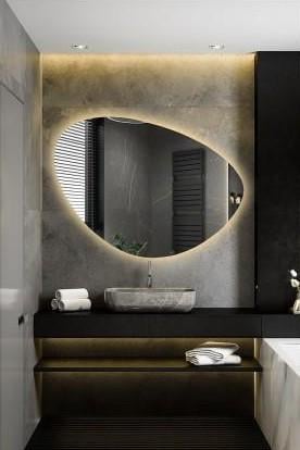 Зеркало фигурное с задней фоновой подсветкой Sia 197x150 см