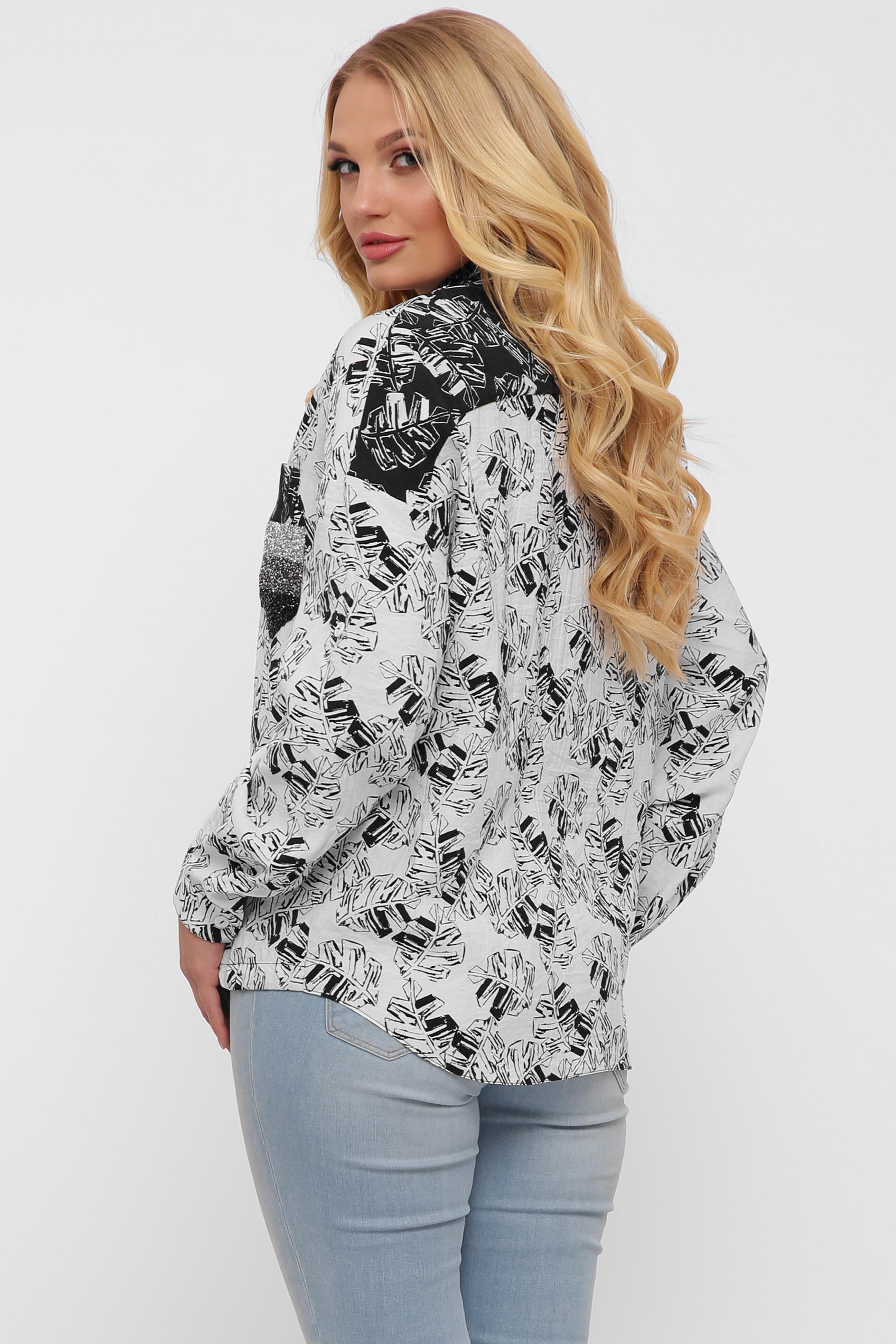 Рубашка VLAVI Тропики р. 54 Черно-белая (127603-54) - фото 4 Рубашка VLAVI Тропики р. 54 Черно-белая (127603-54) - фото 4