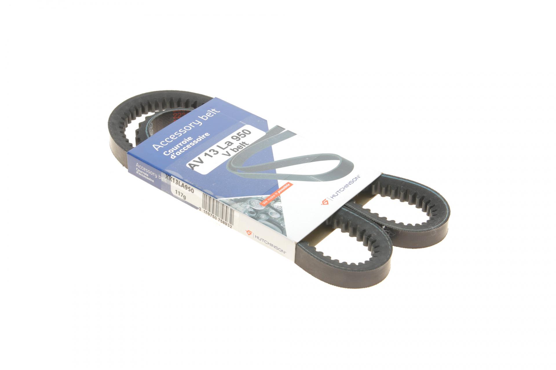 Ремень генератора HUTCHINSON VOLKSWAGEN Golf/Toyota Corolla 1.6-2.0D 76-00 13x950 (AV 13 La 950)