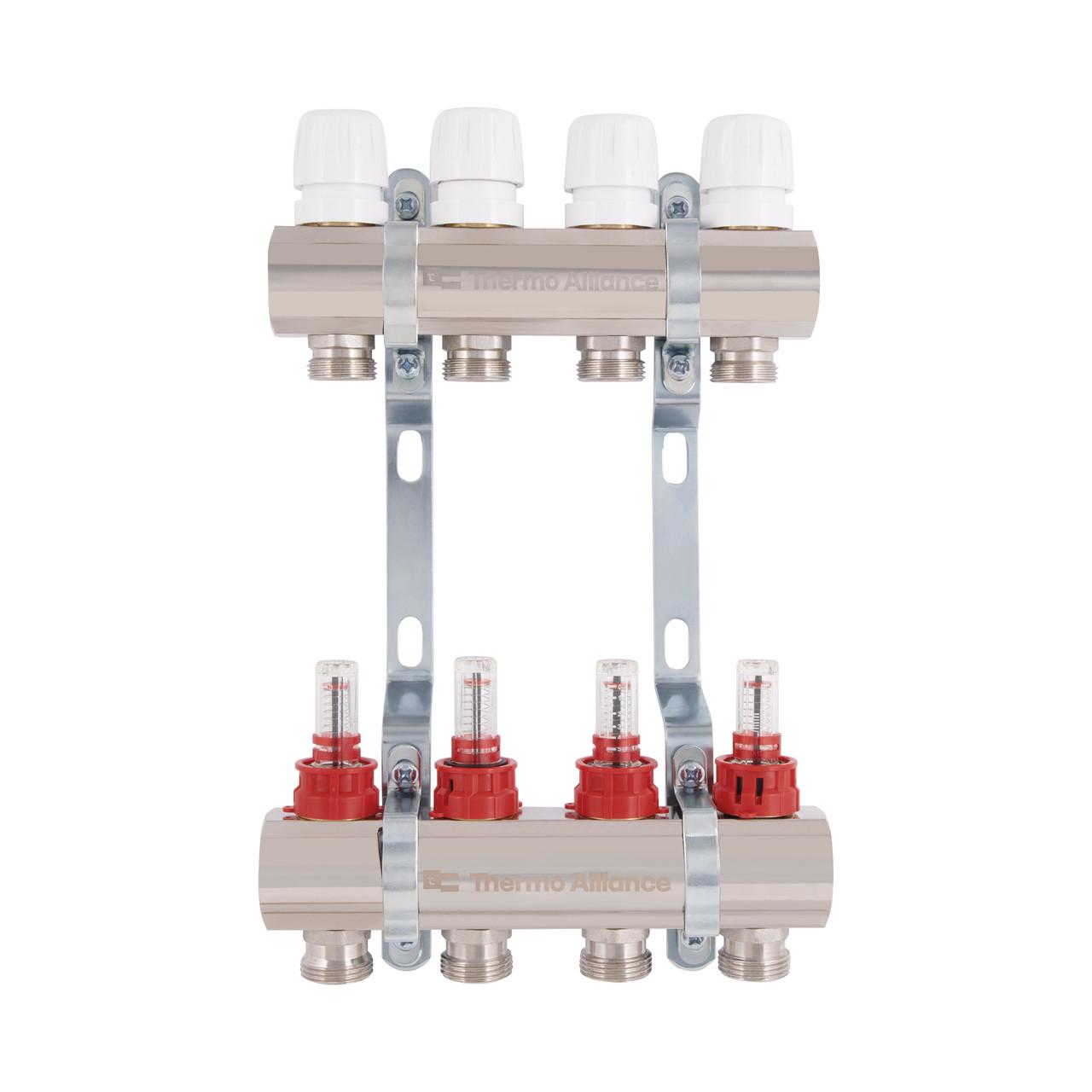 Коллектор с расходомерами Thermo Alliance Standart 1" 4 выхода (SD235W4)