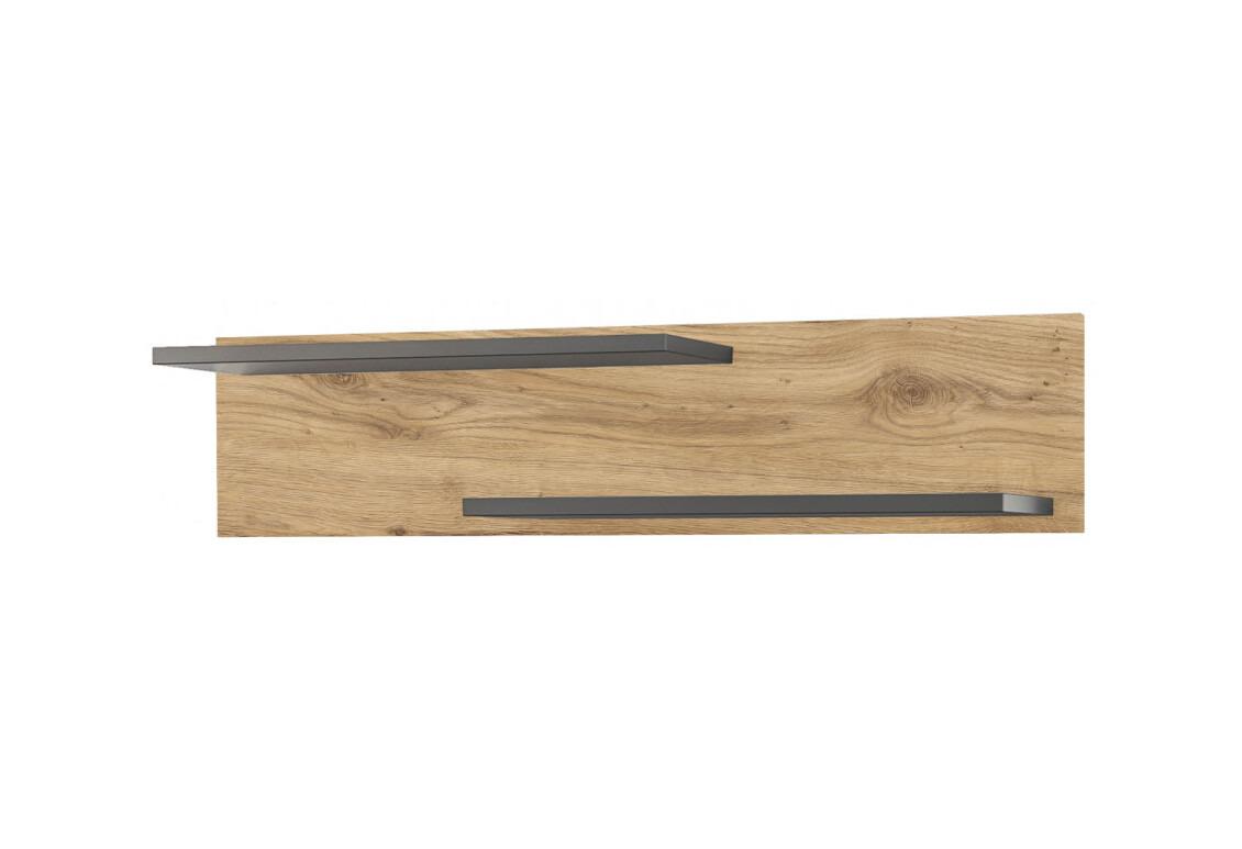 Полиця Світ меблів Ріо 1100х235х250 мм Дуб артизан/Антрацитовийовий - фото 2 Полиця Світ меблів Ріо 1100х235х250 мм Дуб артизан/Антрацитовийовий - фото 2