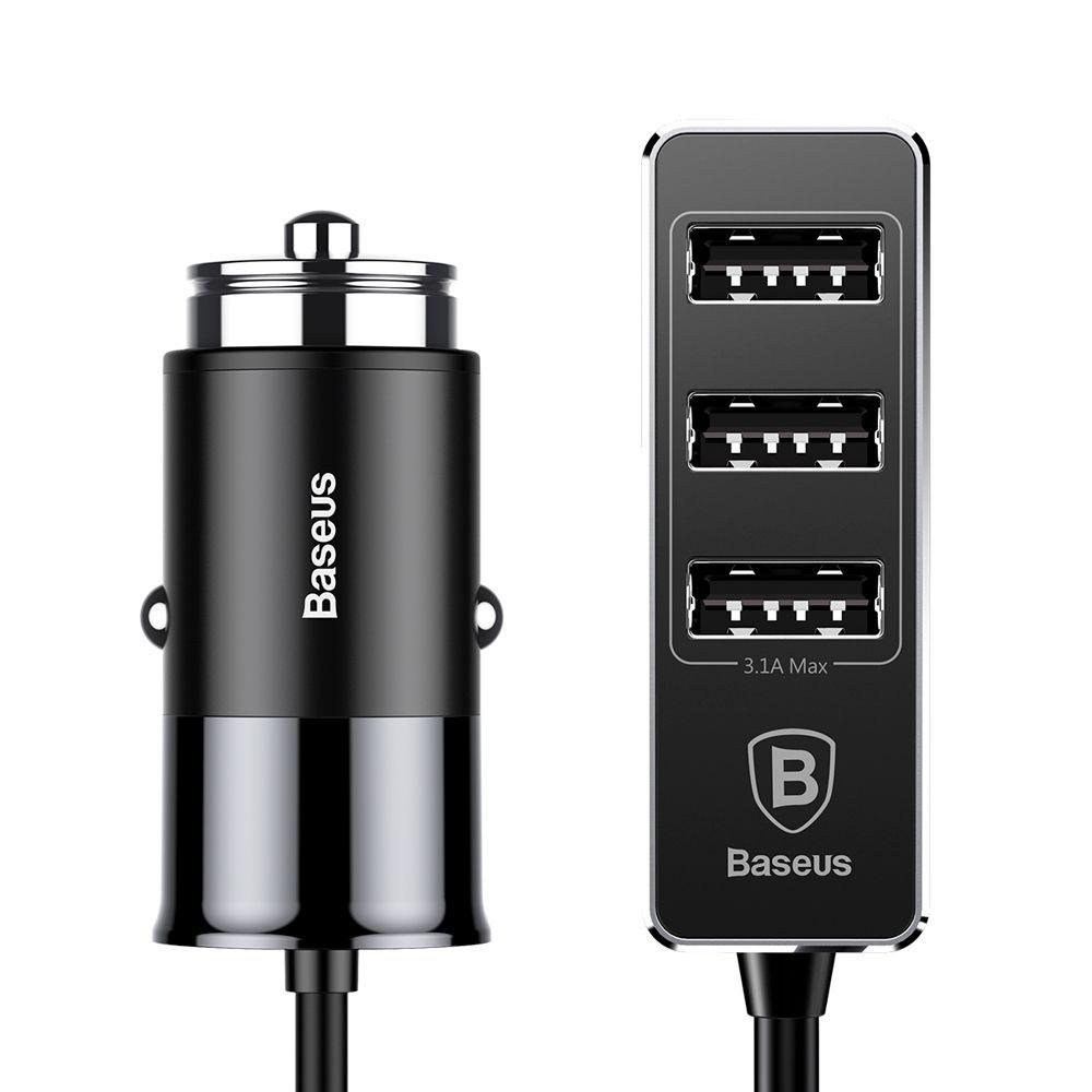 Автомобільний зарядний пристрій BASEUS Enjoy Together Four Interfaces Output Patulous Car Charger 5,5 A Black