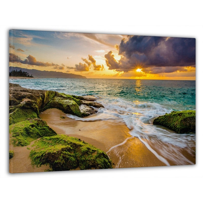 Картина на стену в гостиную/спальню Берег, море, закат 60x100 см (MK10179_M)