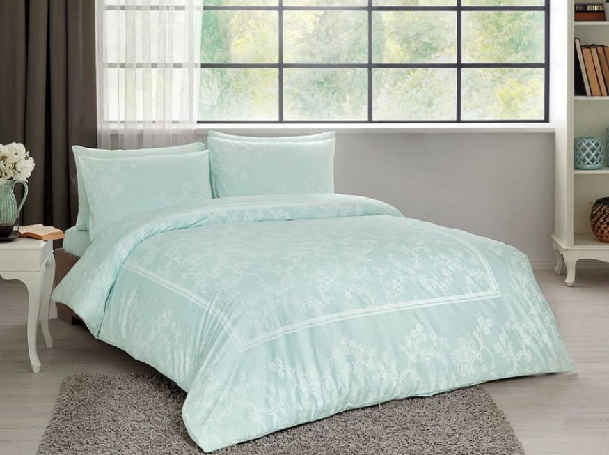 Постельное белье Tac Clara сатин 200x220 см Mint (2000022265401)