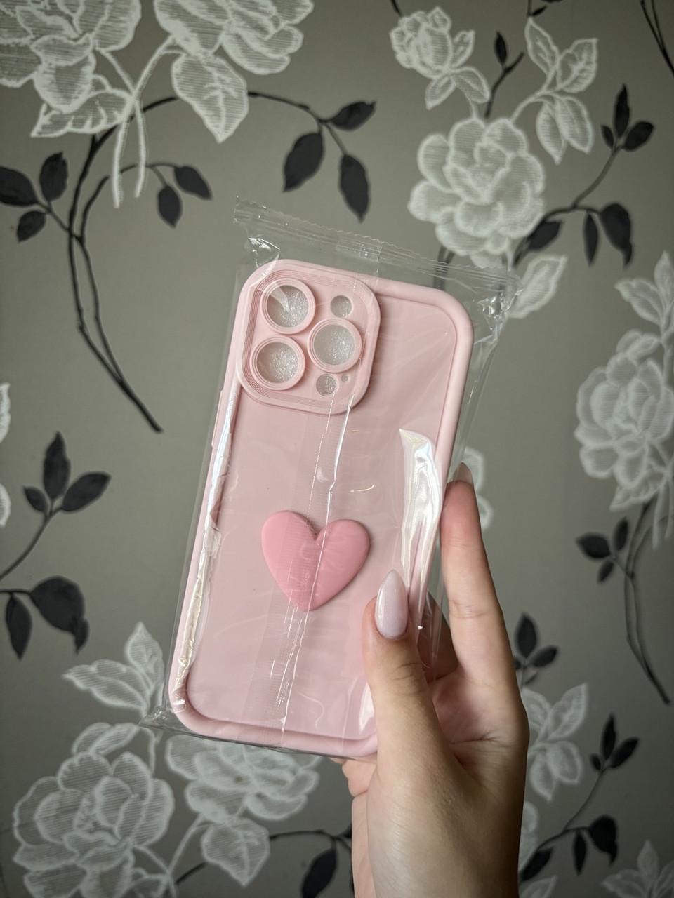 Чохол для iPhone 14 PRO MAX 3D Love Case: Pink - фото 2