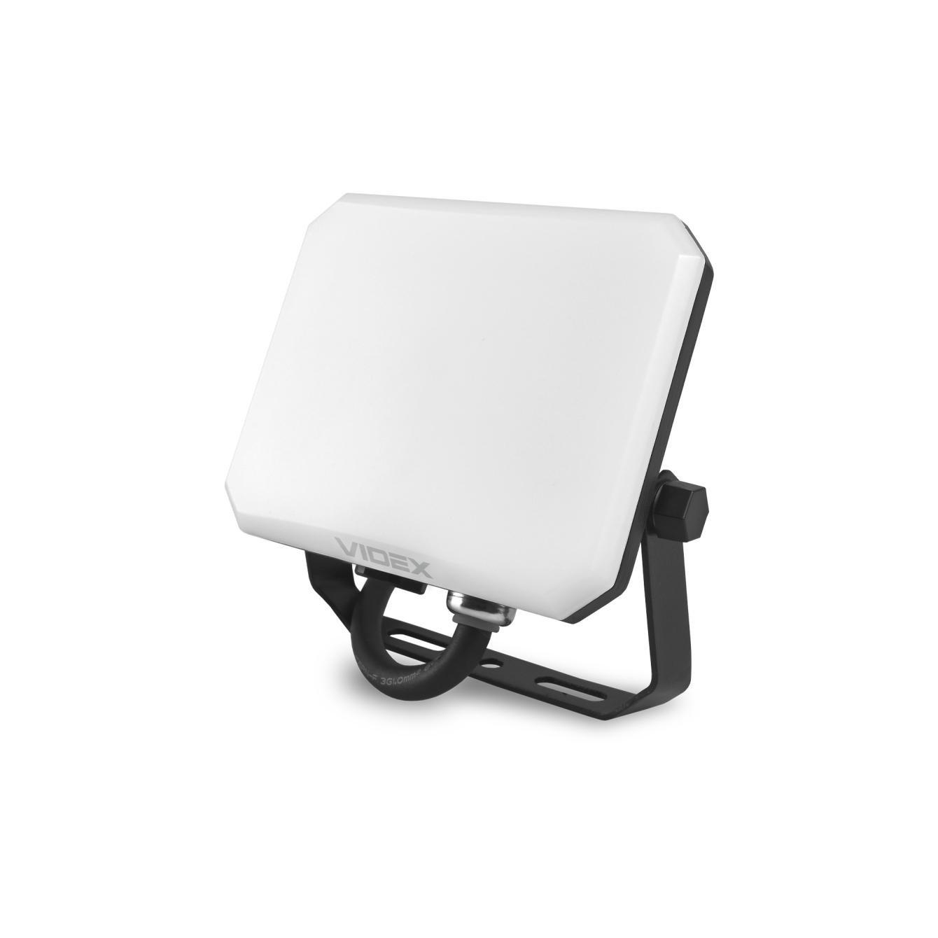 LED-прожектор Videx F3 20W 5000K з датчиком руху 220V Black (VLE-F3-0205B-S)