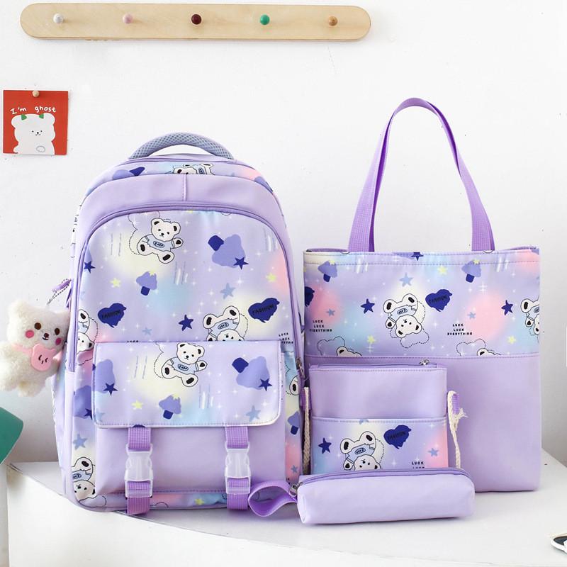 Школьный рюкзак для девочки 4в1 Фиолетовый (yy609-4)