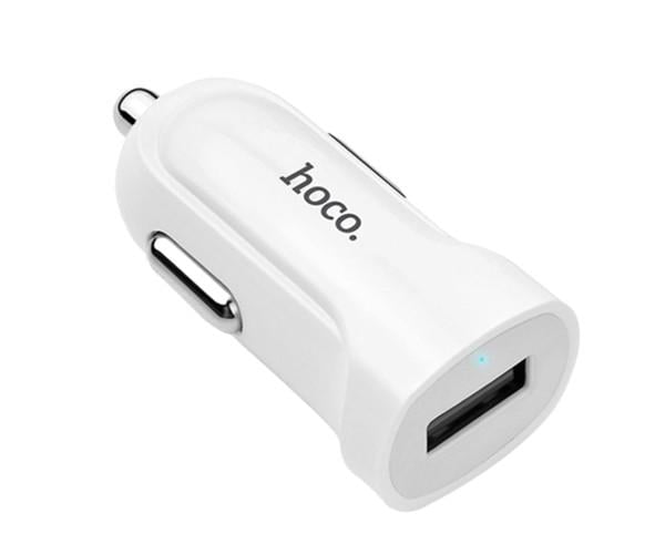 Пристрій зарядний автомобільний Hoco Z2 1,5A USB White