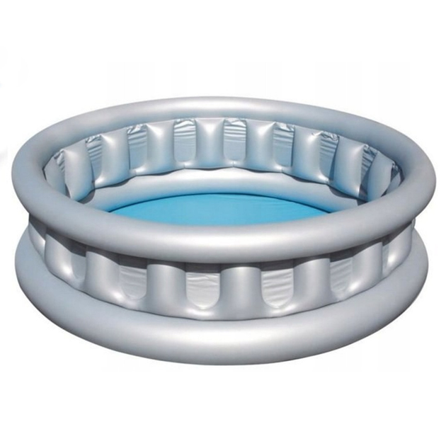 Бассейн надувной детский BW Космический корабль виниловый круглый 512 л 152х43 см Серый (21-9-51080 BW)