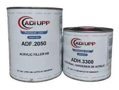 Комплект грунта HS 5:1 2K ACRYLIC FILLER GREY 1L и отвердитель UNIVERSAL HARDENER 2K ACRILIC 0,2 л