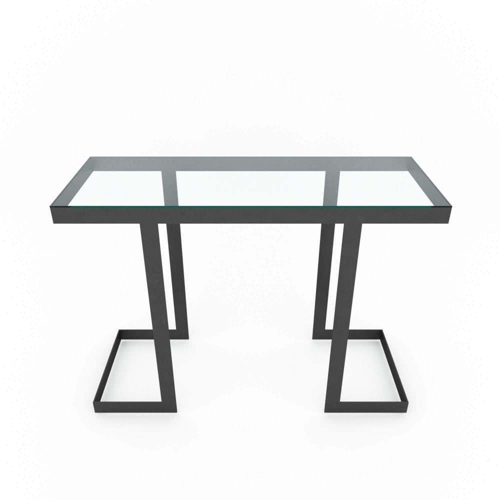 Консоль дизайнерская металллическая Karkas Мобил стекло 1300х400х850 мм