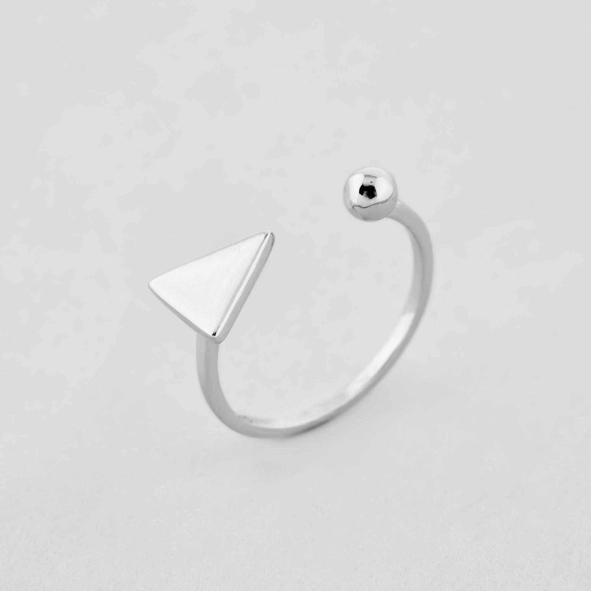 Серебряное кольцо Minimal Философия (12815)