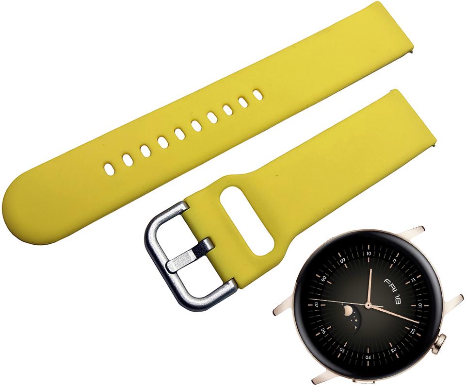 Ремешок Matte Style для Huawei Watch GT3 42 мм Yellow (26271-0A) - фото 2 Ремешок Matte Style для Huawei Watch GT3 42 мм Yellow (26271-0A) - фото 2