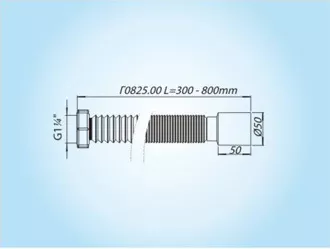 Трубка гнучка SoloPlast Г-0825.00 1 1/4"х50 280-800 мм (SQ-1003887) - фото 2