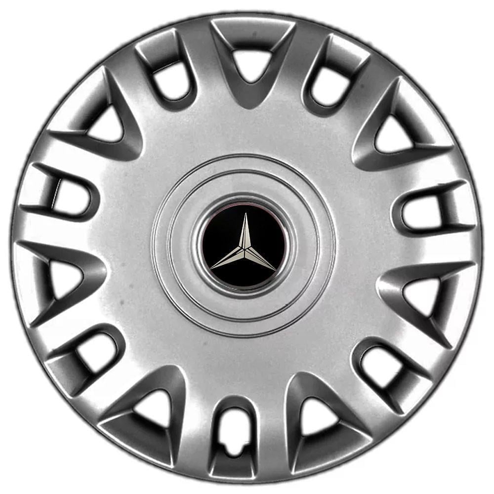 Колпаки SJS 333 з логотипом Mercedes-Benz R15 4 шт. Серебристый (2654558724)