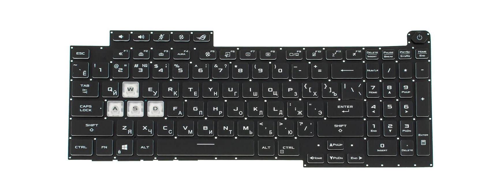 Клавиатура для ноутбука Asus PX713IE с подсветкой клавиш (83061)