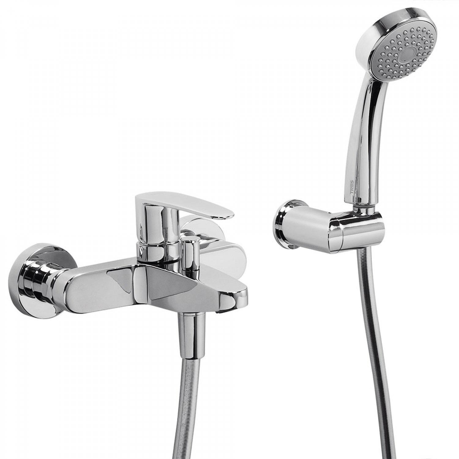 Смеситель для ванной Tres Flat 20417001 однорычажный Хром (113519)