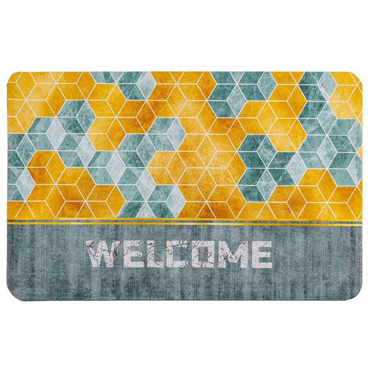 Килимок вологопоглинаючий Sticker Wall "Welcome" Куби 380x580x3 мм (3DPanda-1561)