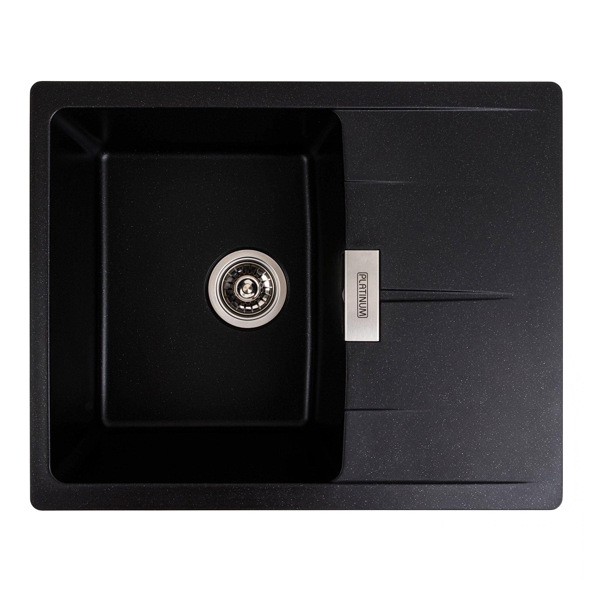 Мойка для кухни гранитная Platinum 6250 ZIRKONE матовая металлик Черный Мойка для кухни гранитная Platinum 6250 ZIRKONE матовая металлик Черный