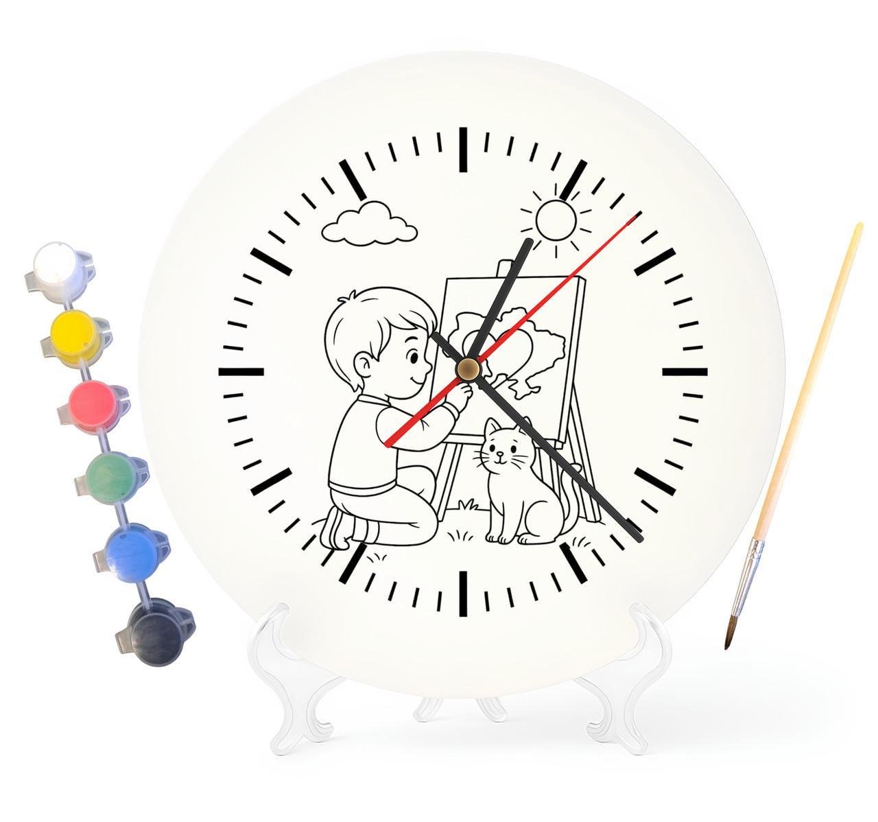 Детский набор для творчества часы раскраска Украина 30 см (Г0060)