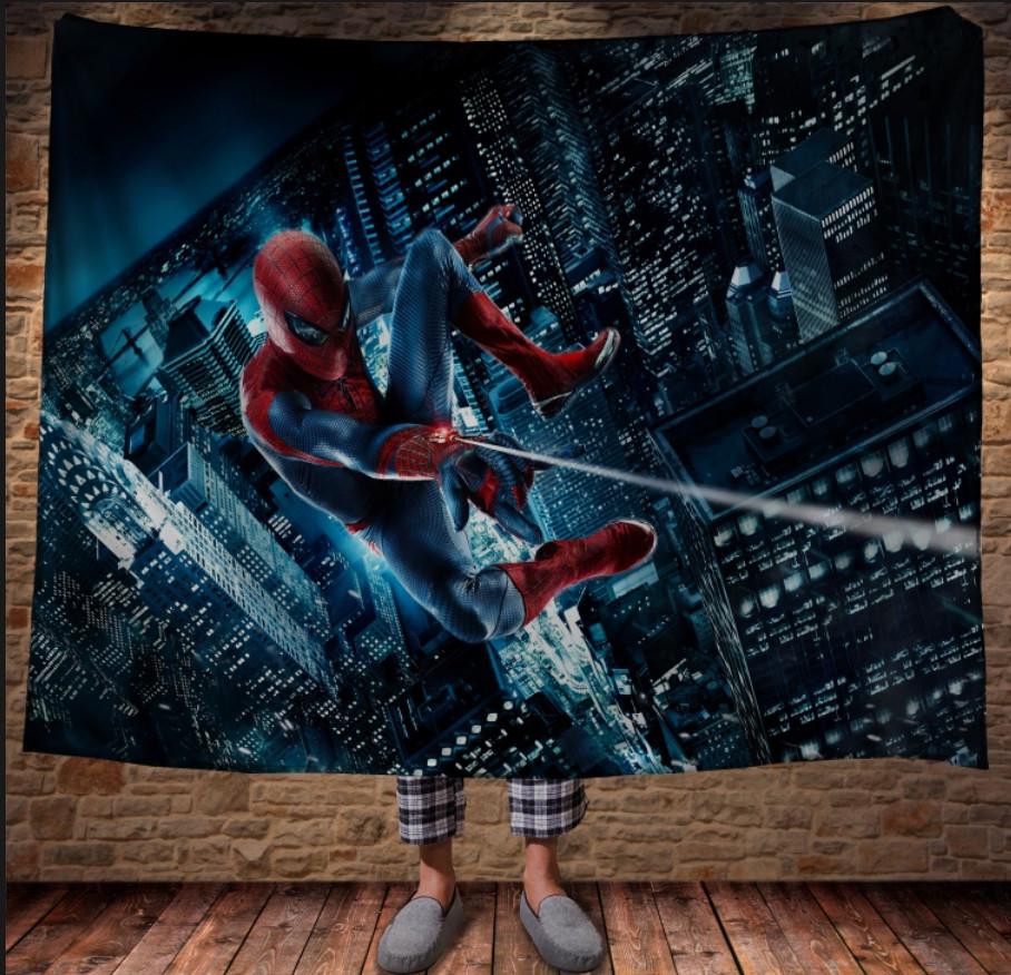 Плед с 3D принтом Спайдермен Ночной город 150x200 см (epi_0106)