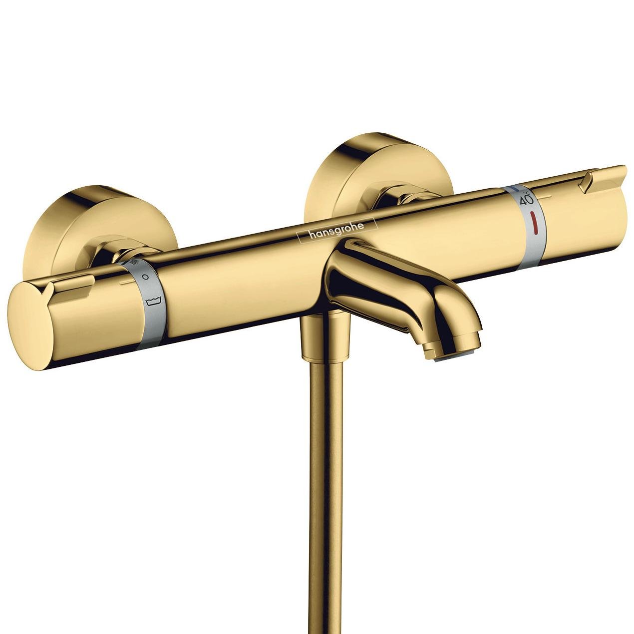 Cмеситель для ванны Hansgrohe Ecostat 13114990 с термостатом Золотой (75705)