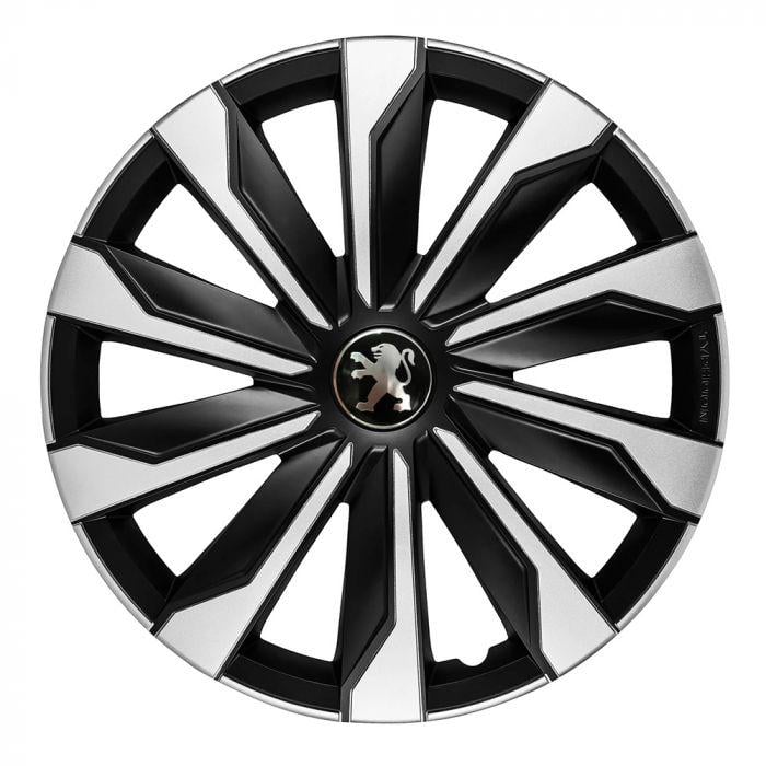 Колпаки 4 Racing Typhoon Peugeot 4 шт. R17 Silver/Black (29670242)