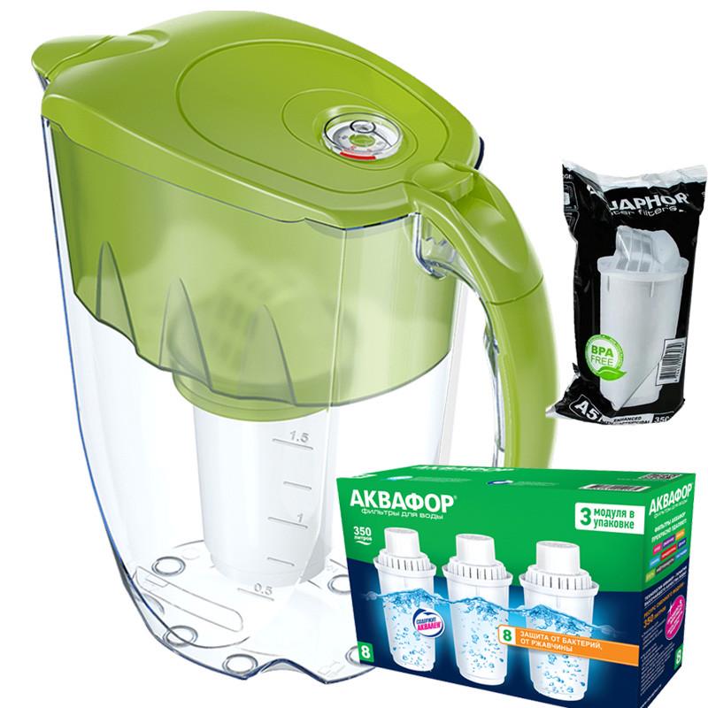 Фильтр-кувшин Аквафор Арктик А5 с тремя модулями В8 Лимонный (1847764255)