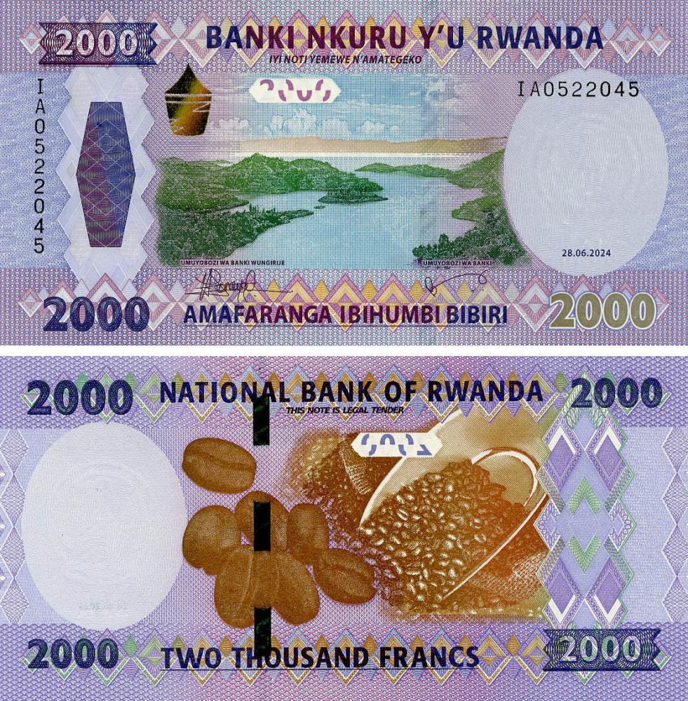 Колекційна банкнота Руанда 2000 франків 2024 UNC PW44 (Б20398)