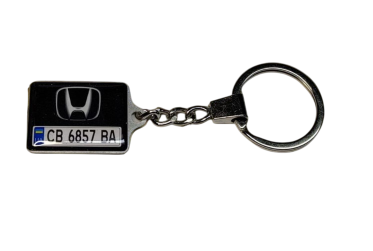Брелок для автомобиля с логотипом Honda и фото двухсторонний (2075980959)
