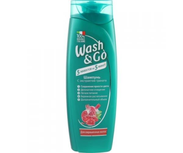 Шампунь Wash&Go з екстрактом граната для фарбованого волосся 400 мл (8008970042275) - фото 1