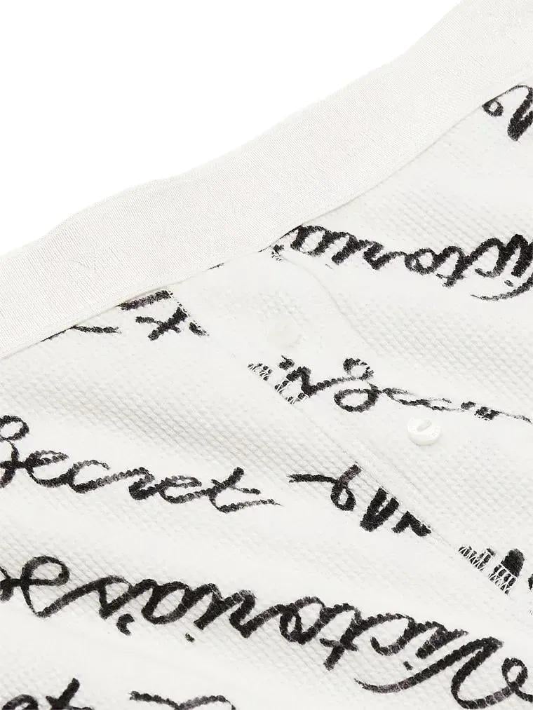 Піжама бавовна сорочка/штани Victoria's Secret Thermal Long Pajama Set L Білий (2681286D) - фото 4 Піжама бавовна сорочка/штани Victoria's Secret Thermal Long Pajama Set L Білий (2681286D) - фото 4