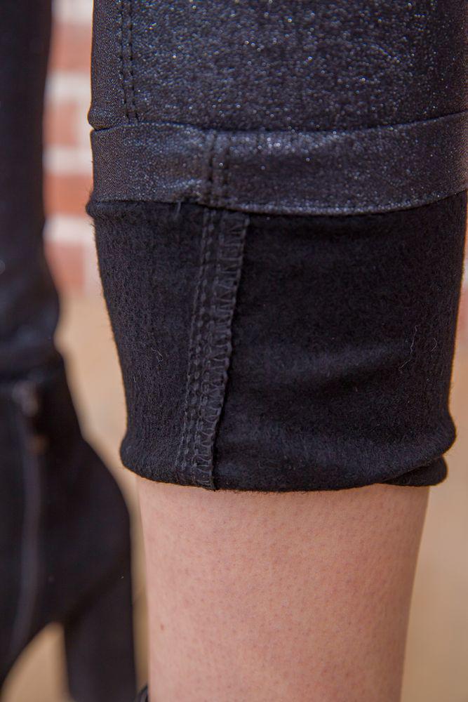 Брюки женские из экокожи на флисе Ager 190R5256 XS Черный - фото 6 Брюки женские из экокожи на флисе Ager 190R5256 XS Черный - фото 6