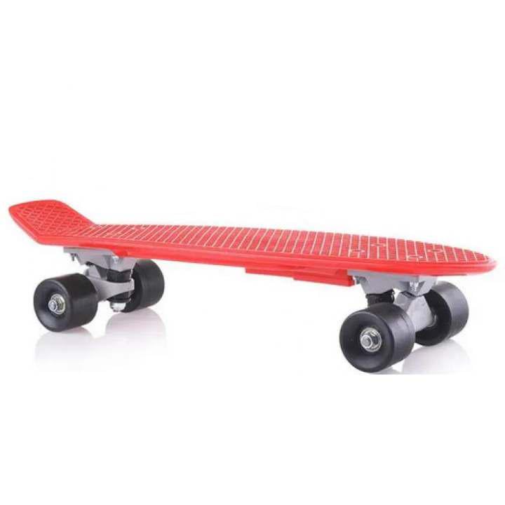 Пенниборд Doloni Toys 0151/4 колеса из бесшумного полиуретана закреплены на металлической подвеске Красный