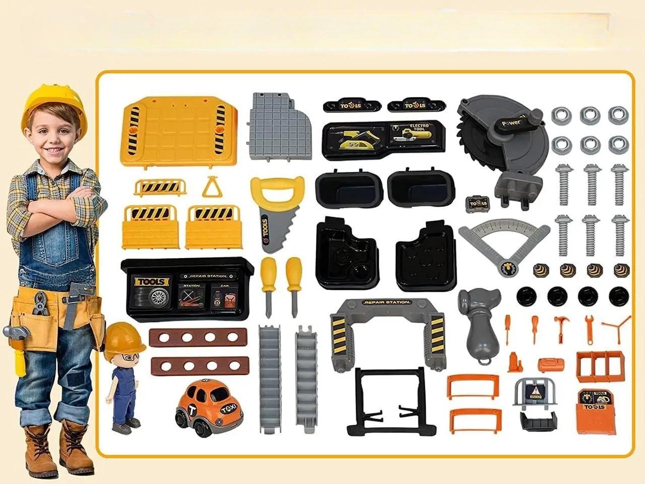 Набір дитячий ігровий автосервісу в рюкзаку-трансформері - фото 5