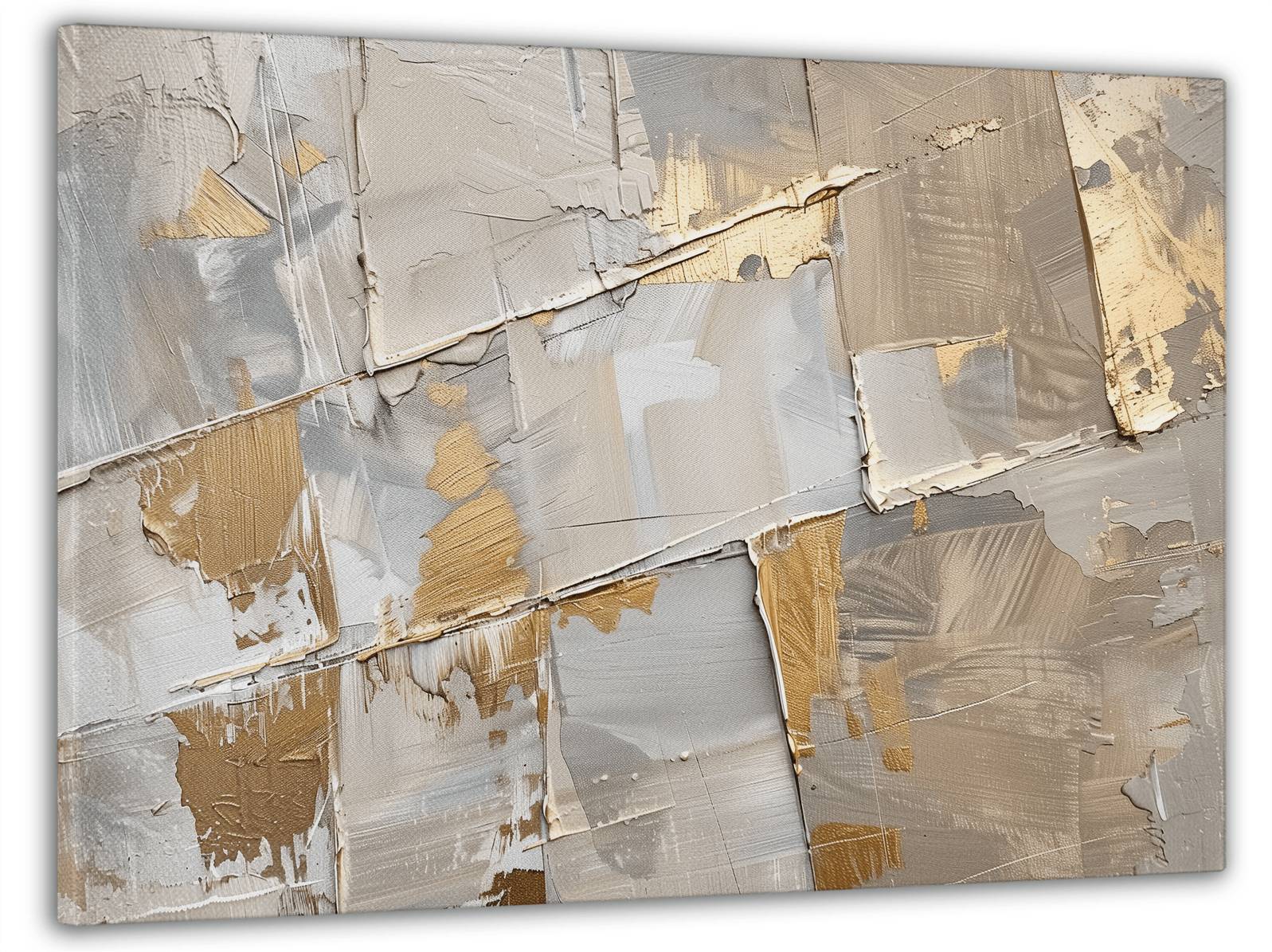 Картина на стіну з ефектом 3D Золотистий абстракціонізм для 60x100 см (MN10156)