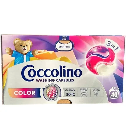 Капсули для прання кольорової білизни Coccolino Care 3в1 Color 40 шт.