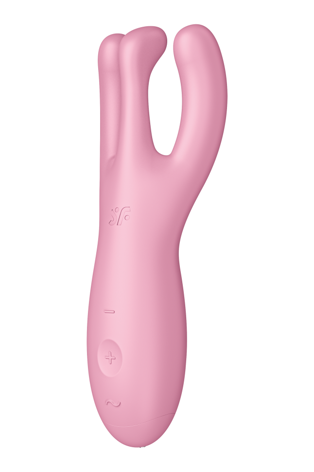 Смарт-вібратор Satisfyer Threesome 4 Connect App гнучкий Рожевий (38025384)