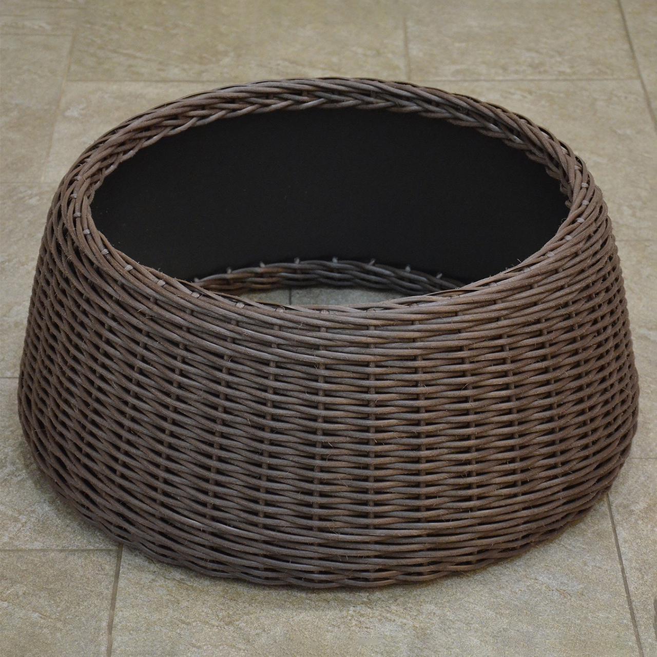 Подставка-юбка под елку плетеная из искусственного ротанга/ручной работы XL Чесаный венге (23297120) - фото 3 Подставка-юбка под елку плетеная из искусственного ротанга/ручной работы XL Чесаный венге (23297120) - фото 3