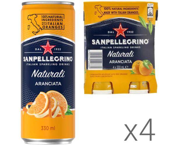Вода газированная сокосодержащая апельсин San Pellegrino Aranciata 4 шт. х 0,33 л (18158) - фото 2 Вода газированная сокосодержащая апельсин San Pellegrino Aranciata 4 шт. х 0,33 л (18158) - фото 2