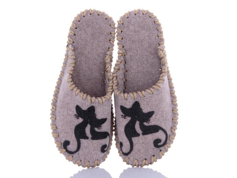 Тапочки фетровые женские VENDS 217 р. 36-37 Бежевый