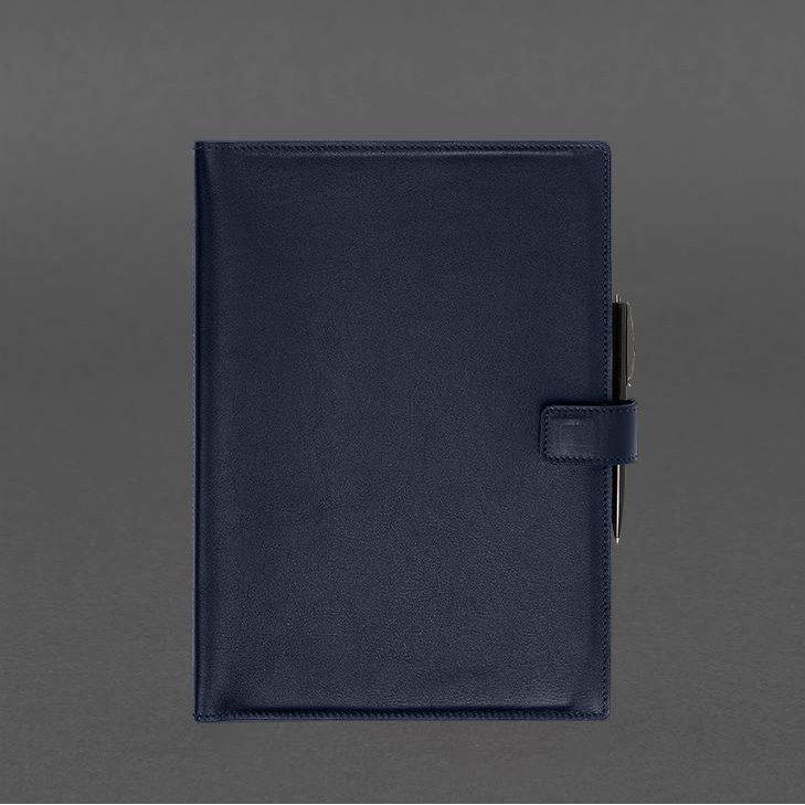 Блокнот шкіряний Софт-бук 9.2 Краст А4 Синій (A-027961) - фото 3