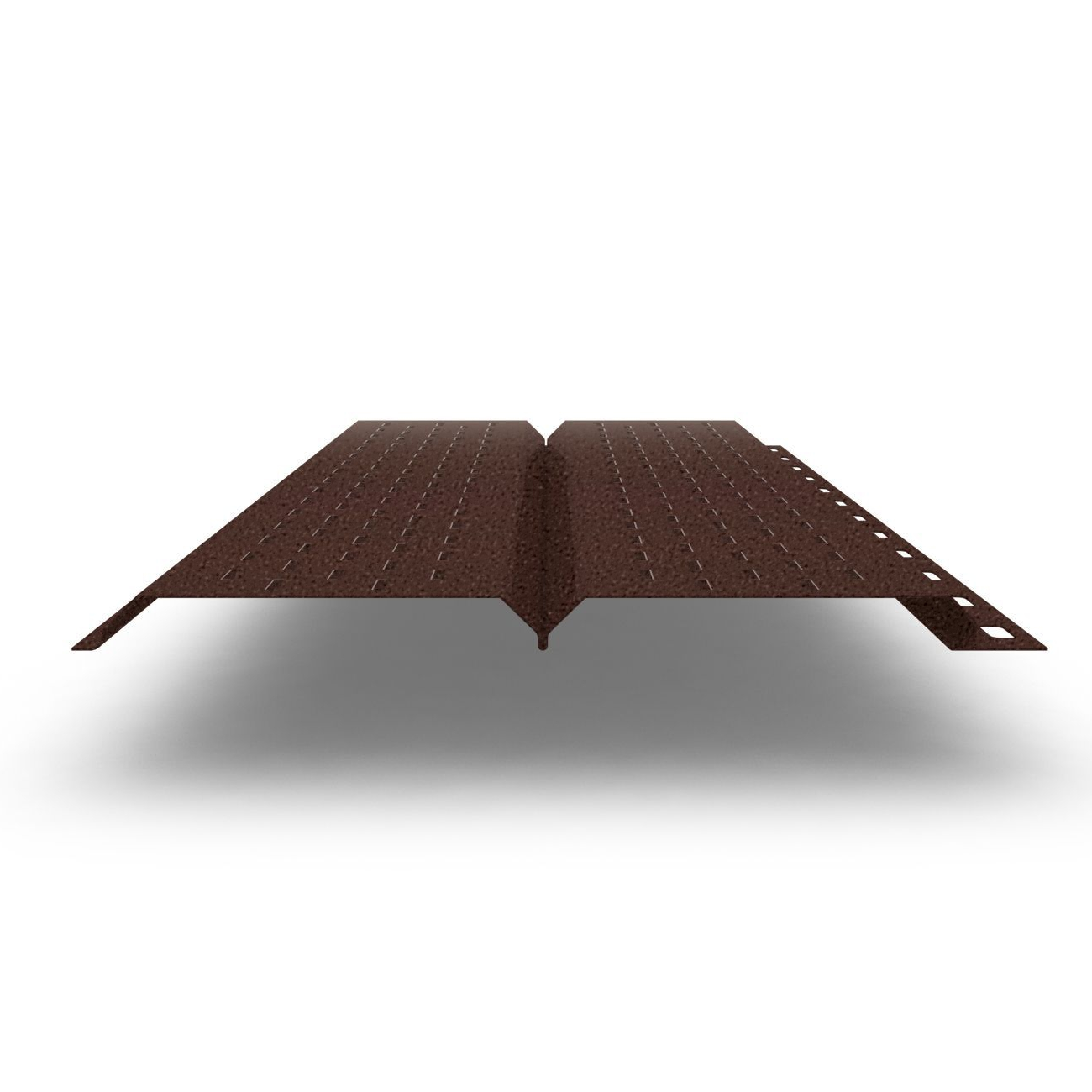 Софит металлический 370х3000 мм Ral 8017 мат Шоколад