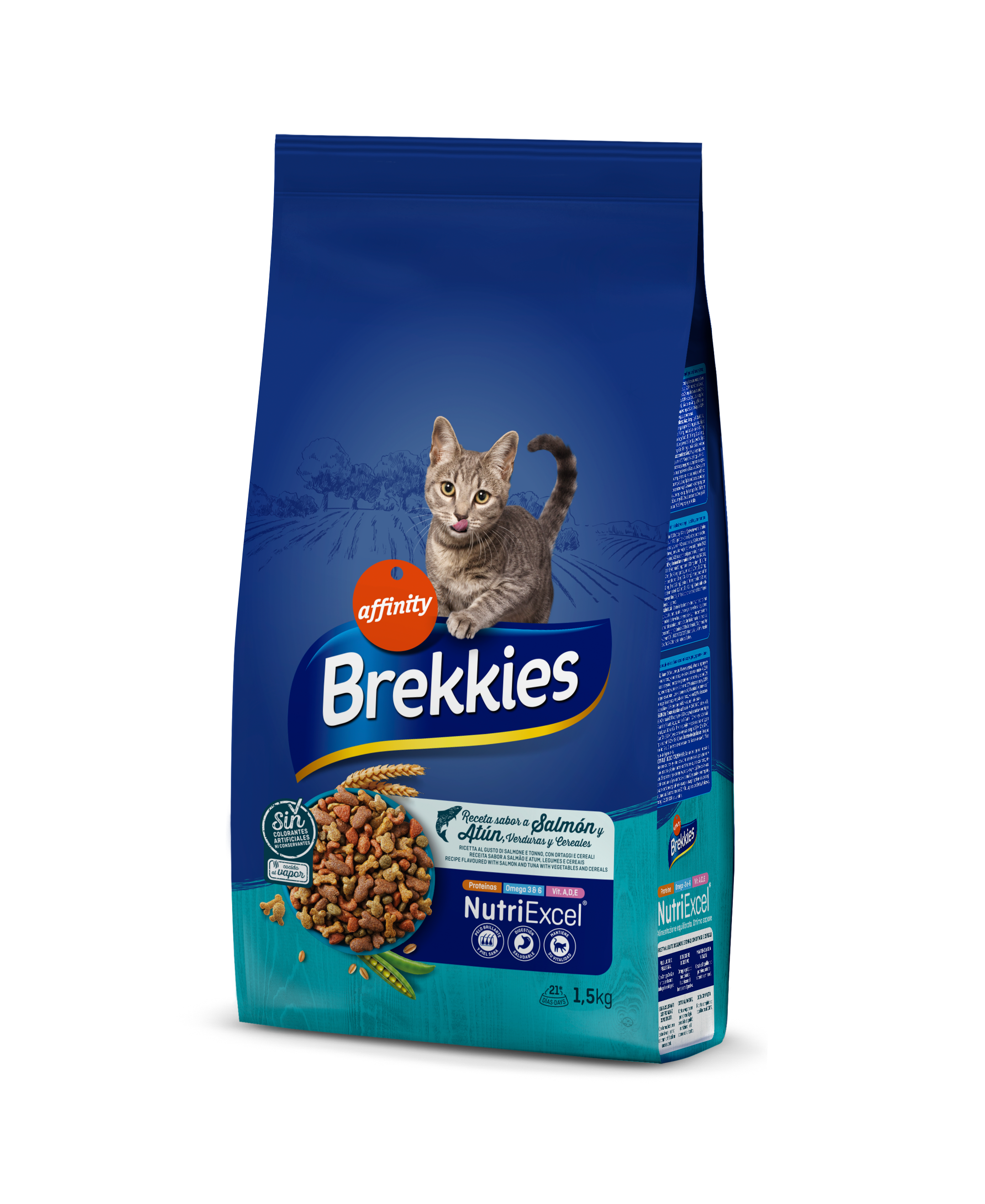 Корм сухой кошек Brekkies Cat Salmon and Tuna 1,5 кг