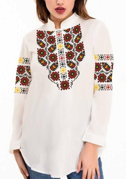 Заготовка для вышивки нитями или бисером рубашка СЖ-125 домотканое полотно